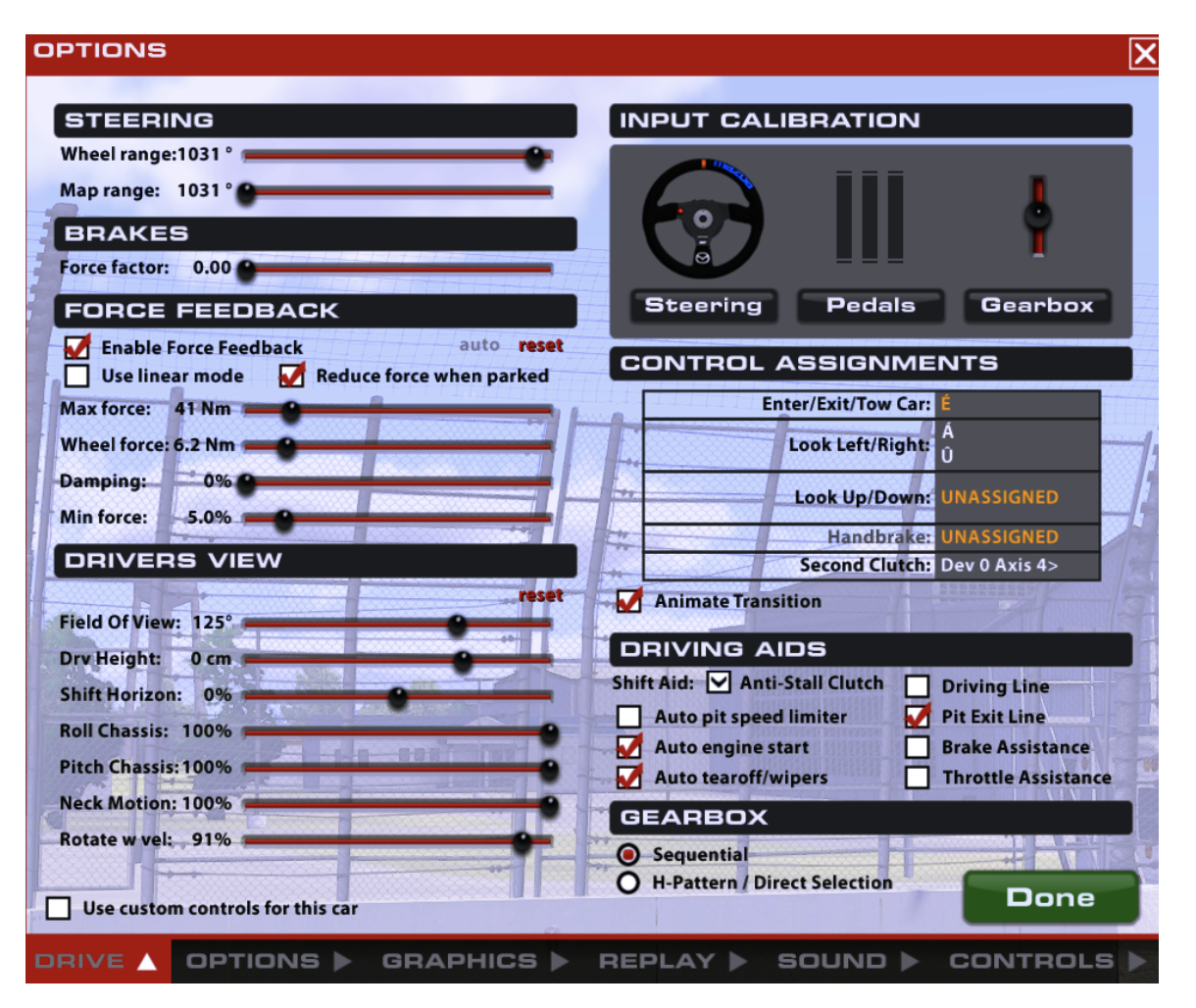 Example of the Field of View setting